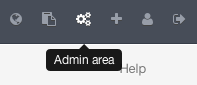 Položka „Admin area“ v menu GitLabu.